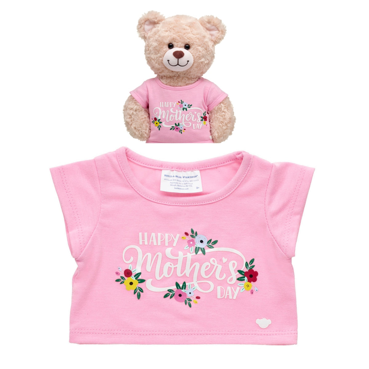 Polera Rosa Dia De La Madre Build-A-Bear Categoría: Polera Tipo producto: Doll Accessories